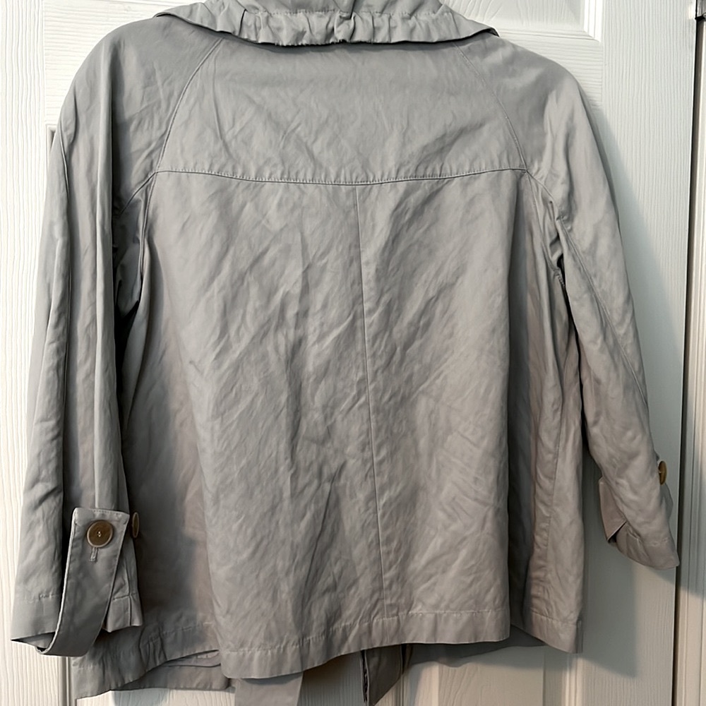 Talbots Petite Cropped Utility Jacket in Stone Gray - Picture 4 of 12